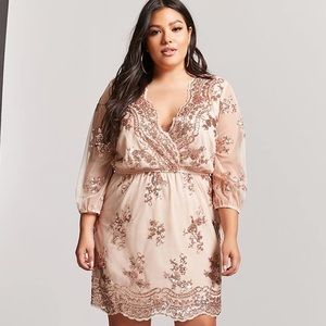 FOREVER 21+ • Rose Gold Dress•